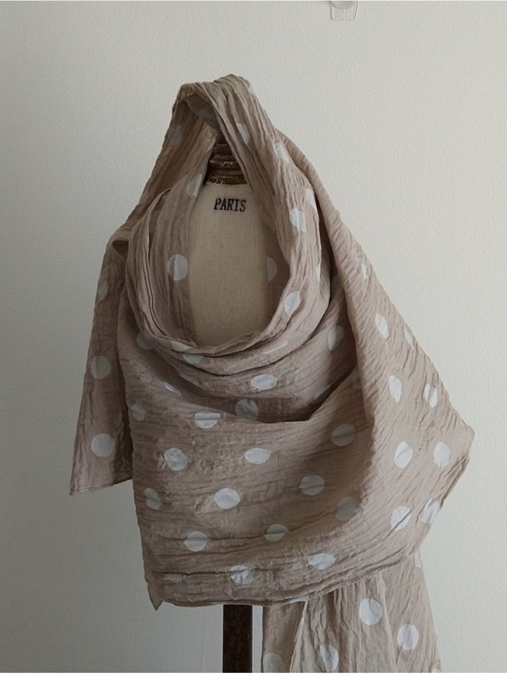 Chico's polka dot all cotton scarf/wrap